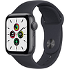 Apple Watch SE [GPS 40mm] Smart Watch w/ Space Grey Aluminium Case with Midnight Sport Band.
