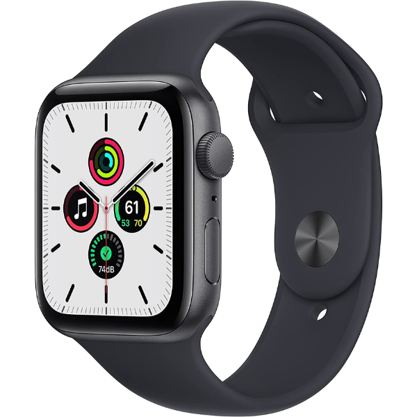 Apple Watch SE [GPS 44mm] Smart Watch w/ Space Grey Aluminium Case with Midnight Sport Band